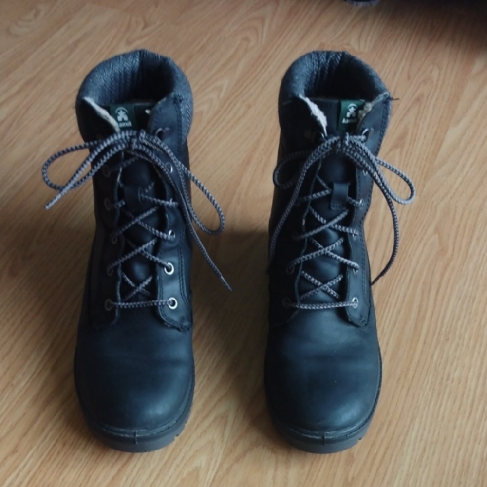 Kamik Rogue Thinsulate Leather Black Boots | Size 8